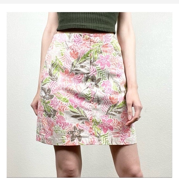 Floral Skirt. J. Jill Lived in Chino - Picture 1 of 8